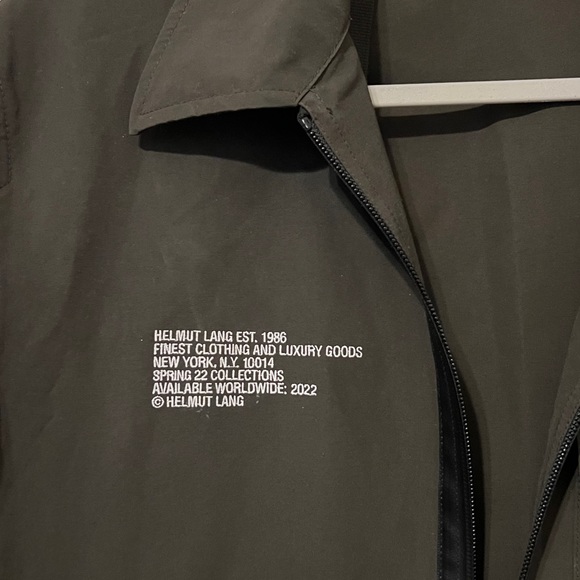 Dark Green Helmet Lang Zipper Shirt Jacket - Picture 2 of 7